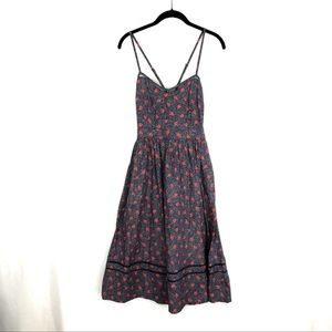 Urban Outfitters Cooperative Navy Blue Floral Midi Sundress Size 4 Pockets